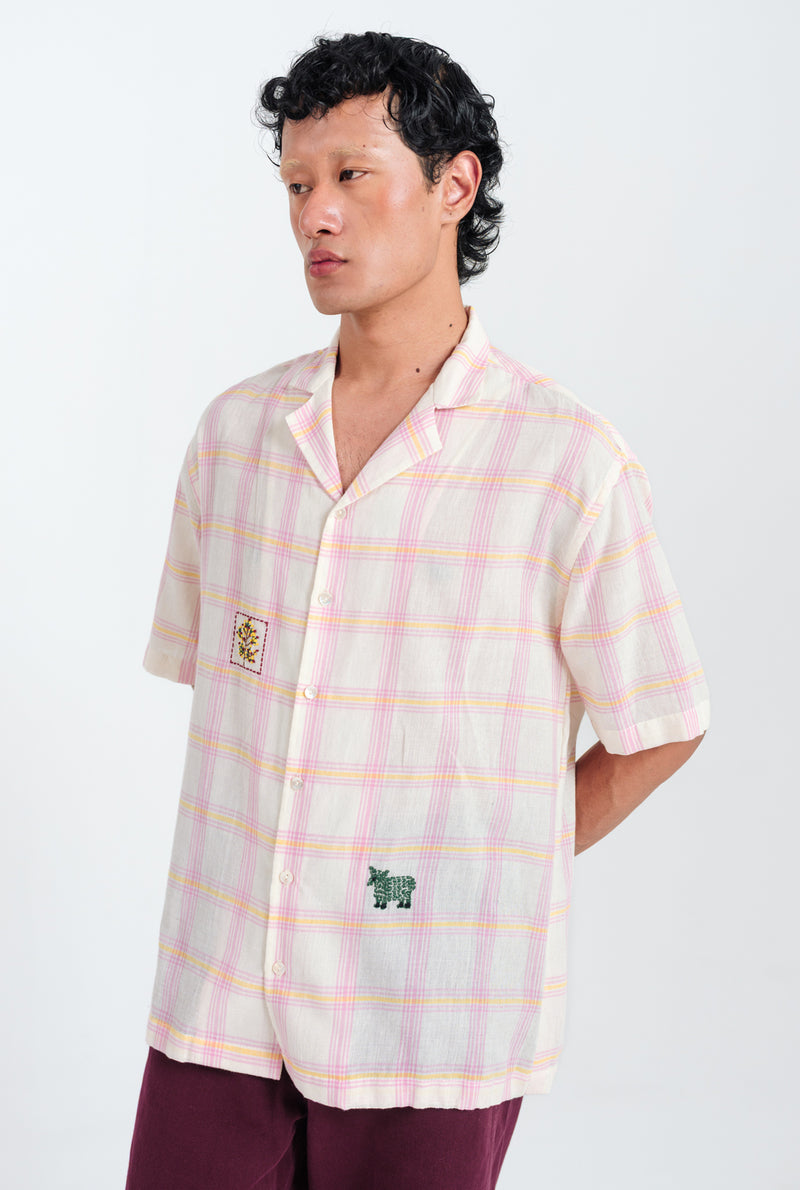 Chataai Men Shirt cotton shirt by Jodi Men in white, pink for men Worldwide