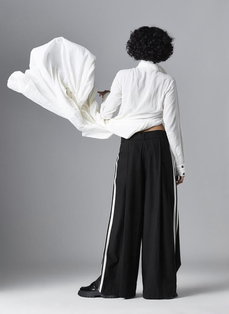 UMBRA TROUSERS poplin Pants/Trousers by Chola in black color for women Worldwide