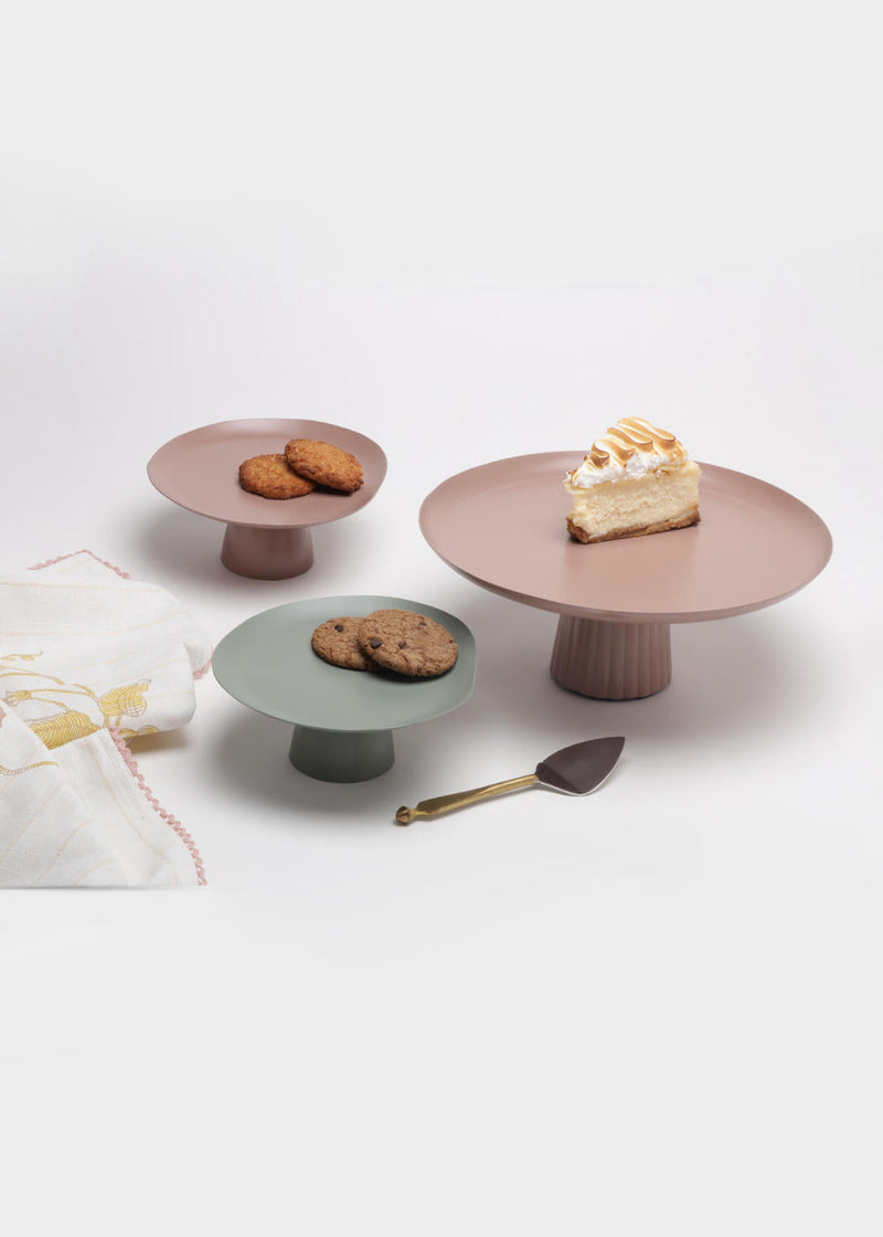 Avisa Cake Stand-Dusty Pink linen by Gado Living for Worldwide