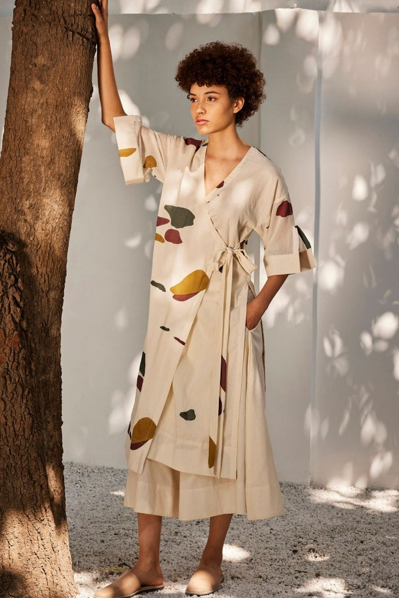 Lost dreams co-ord set Co-ord Set by Khara Kapas in ecru for women Worldwide