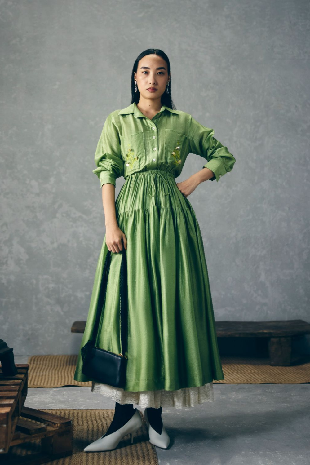 Buy ELINA DRESS - GREEN Worldwide