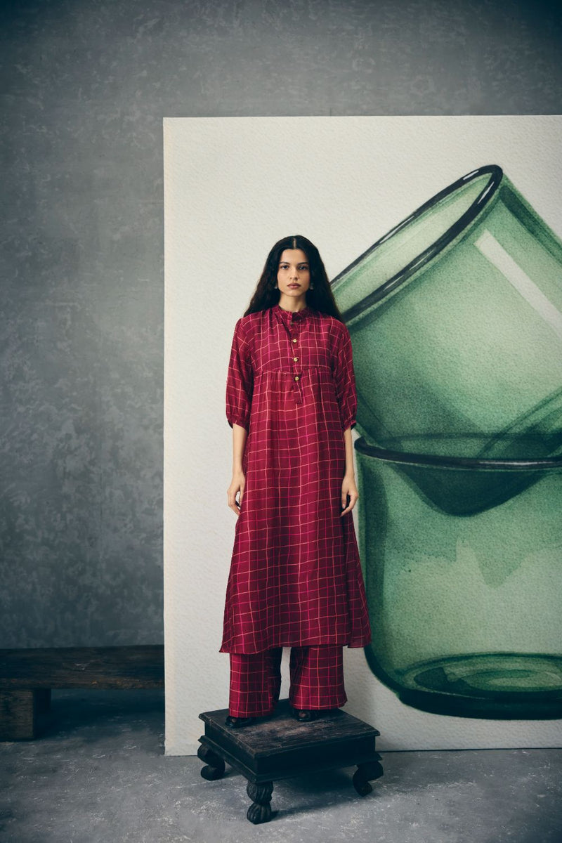 NOKA KURTA SET organza by Paulmi & Harsh for women Worldwide