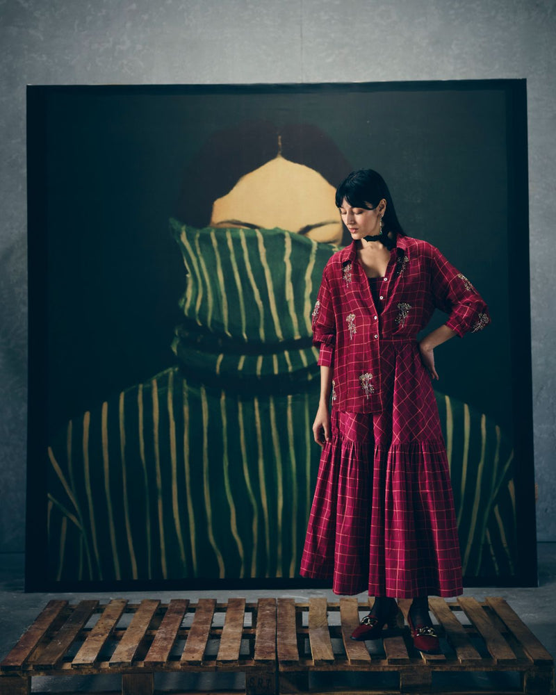 HARUKI SKIRT SET poplin by Paulmi & Harsh for women Worldwide