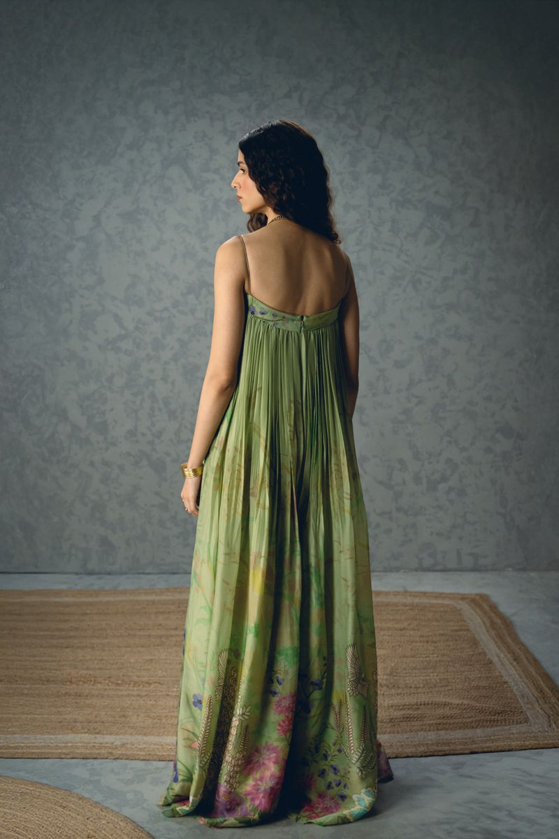 YUME JUMPSUIT SET
- PISHTA GREEN organza by Paulmi & Harsh in green color for women Worldwide