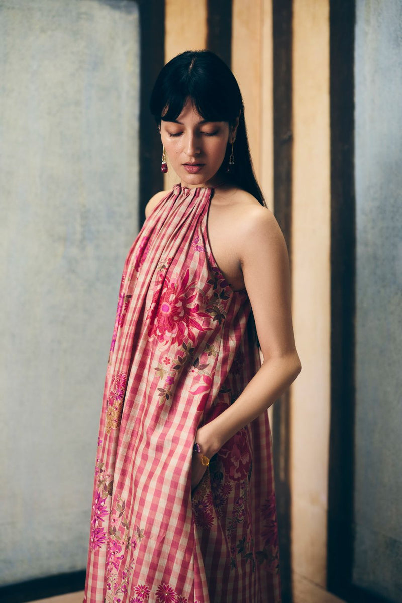 RISA KURTA SET silk by Paulmi & Harsh in red color for women Worldwide