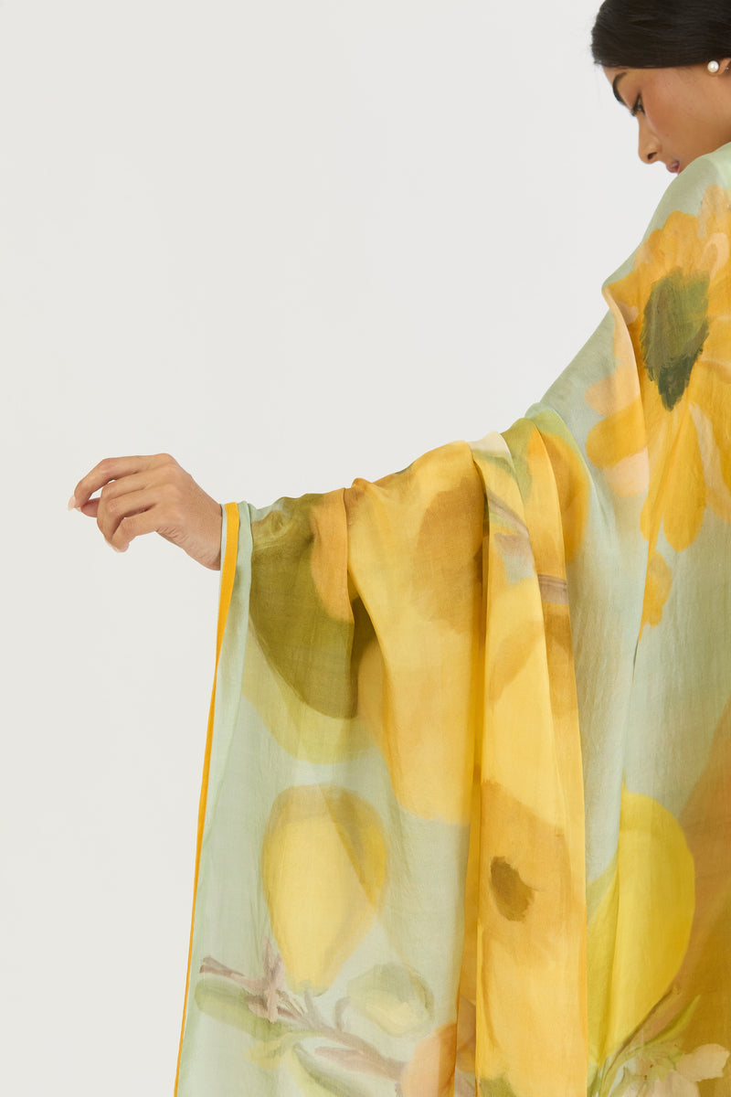 LEMONADE SAREE silk by Yam in yellow color for women Worldwide