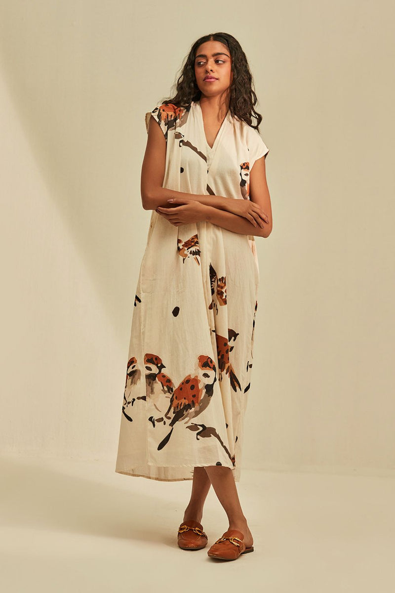 Summer's Secret Dress cotton by Khara Kapas in white for women Worldwide