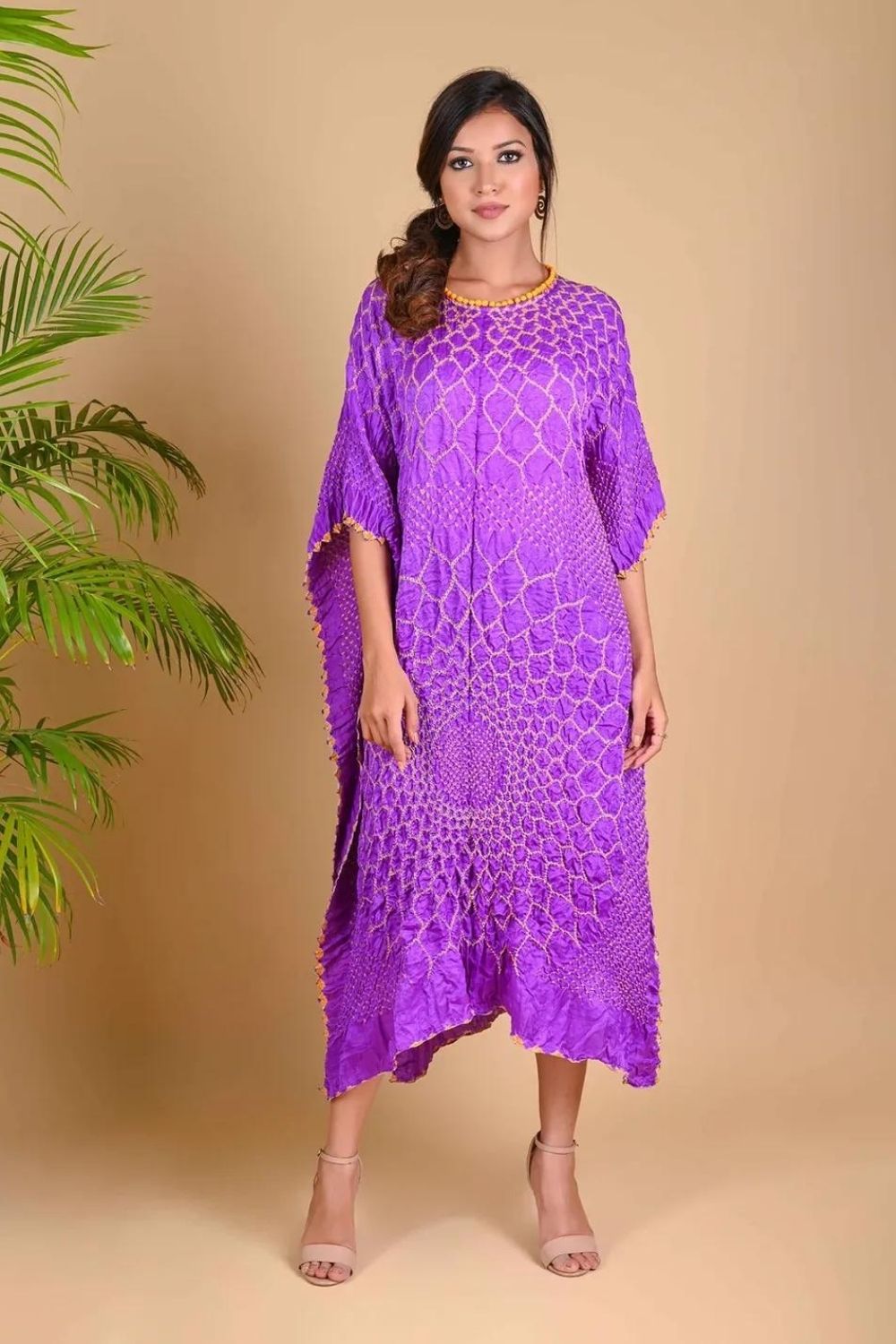 THREE FLOWERS KAFTAN-LAVENDER