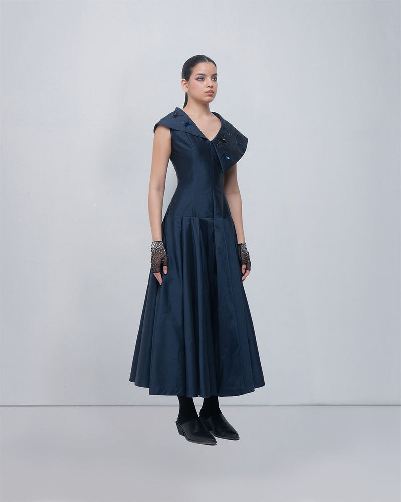Maryna Dress viscose by Leh Studios in blue for women Worldwide