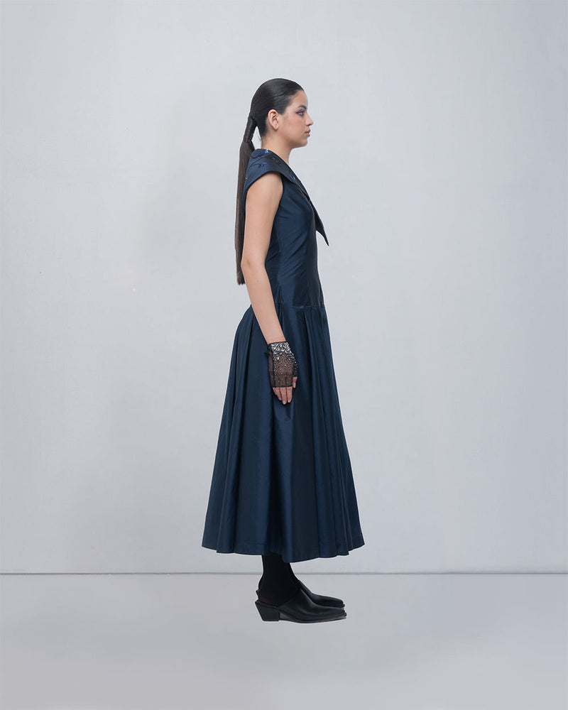 Maryna Dress viscose by Leh Studios in blue for women Worldwide