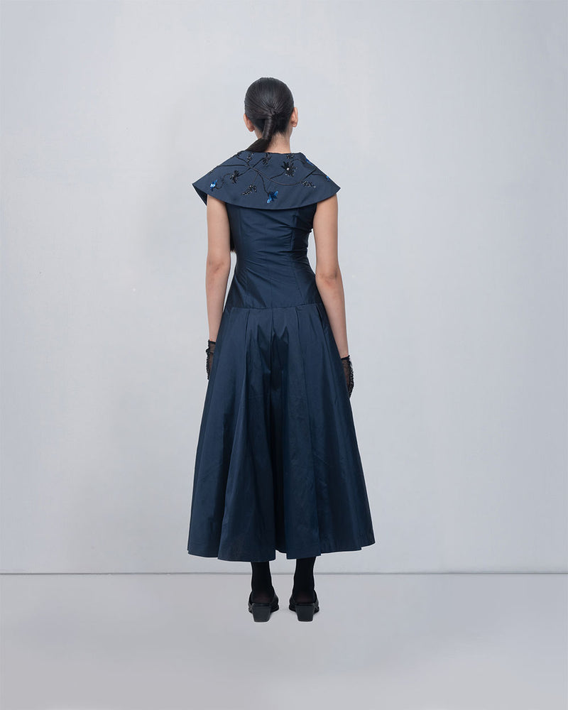 Maryna Dress viscose by Leh Studios in blue for women Worldwide