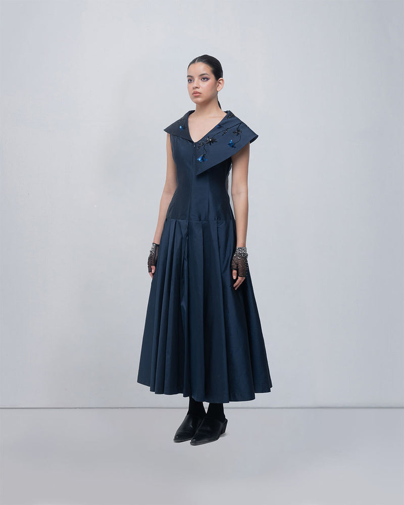 Maryna Dress viscose by Leh Studios in blue for women Worldwide