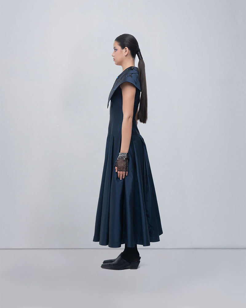 Maryna Dress viscose by Leh Studios in blue for women Worldwide