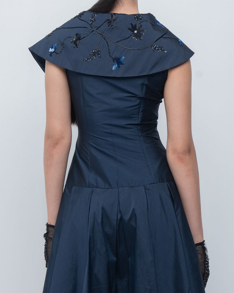 Maryna Dress viscose by Leh Studios in blue for women Worldwide