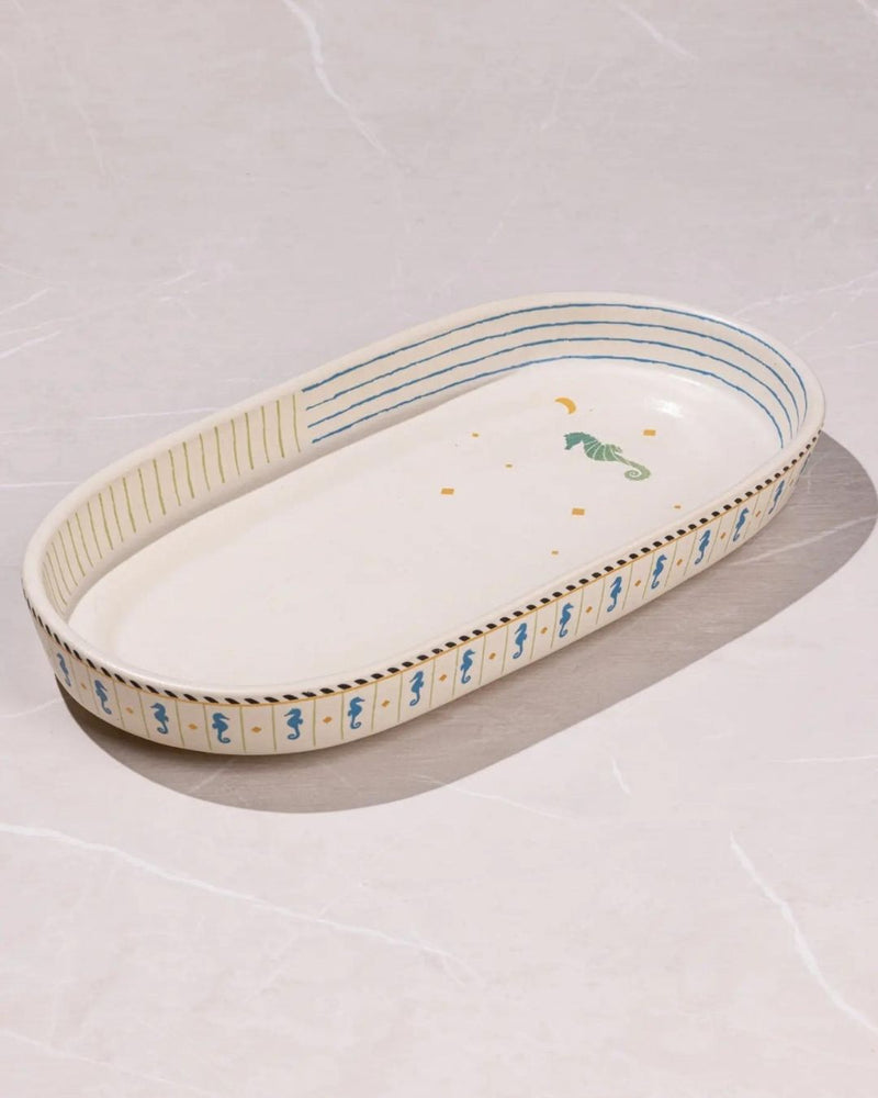 Mirissa Oblong Platter linen by Gado Living for Worldwide