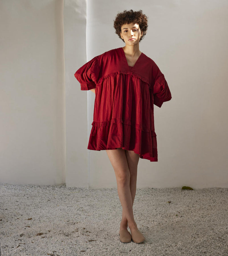 Crimson love dress Dress by Khara Kapas in red for women Worldwide