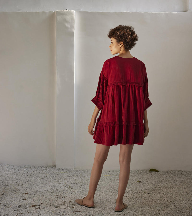 Crimson love dress Dress by Khara Kapas in red for women Worldwide