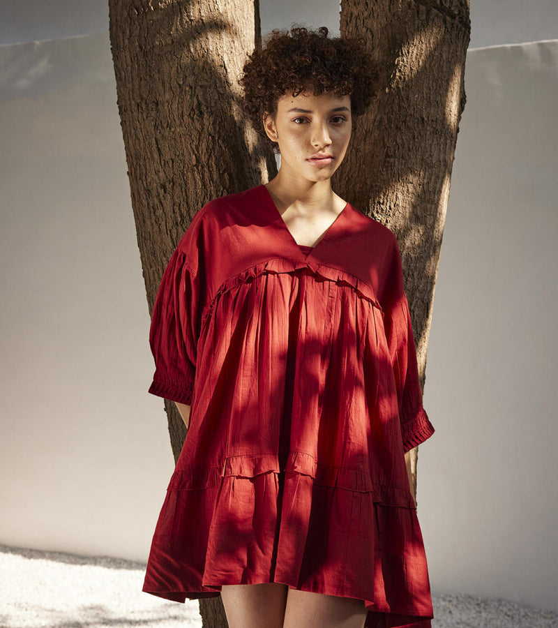 Crimson love dress Dress by Khara Kapas in red for women Worldwide