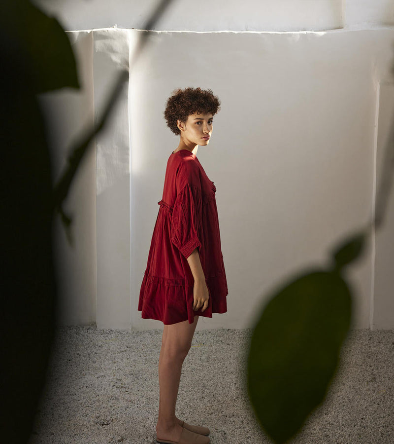 Crimson love dress Dress by Khara Kapas in red for women Worldwide