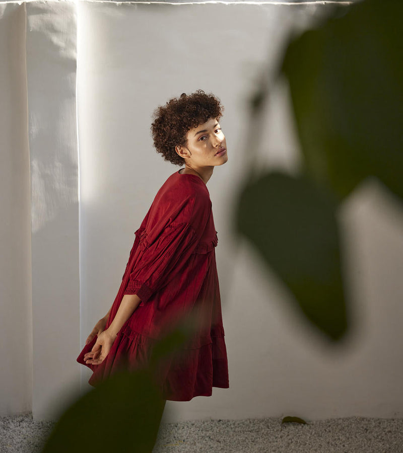 Crimson love dress Dress by Khara Kapas in red for women Worldwide