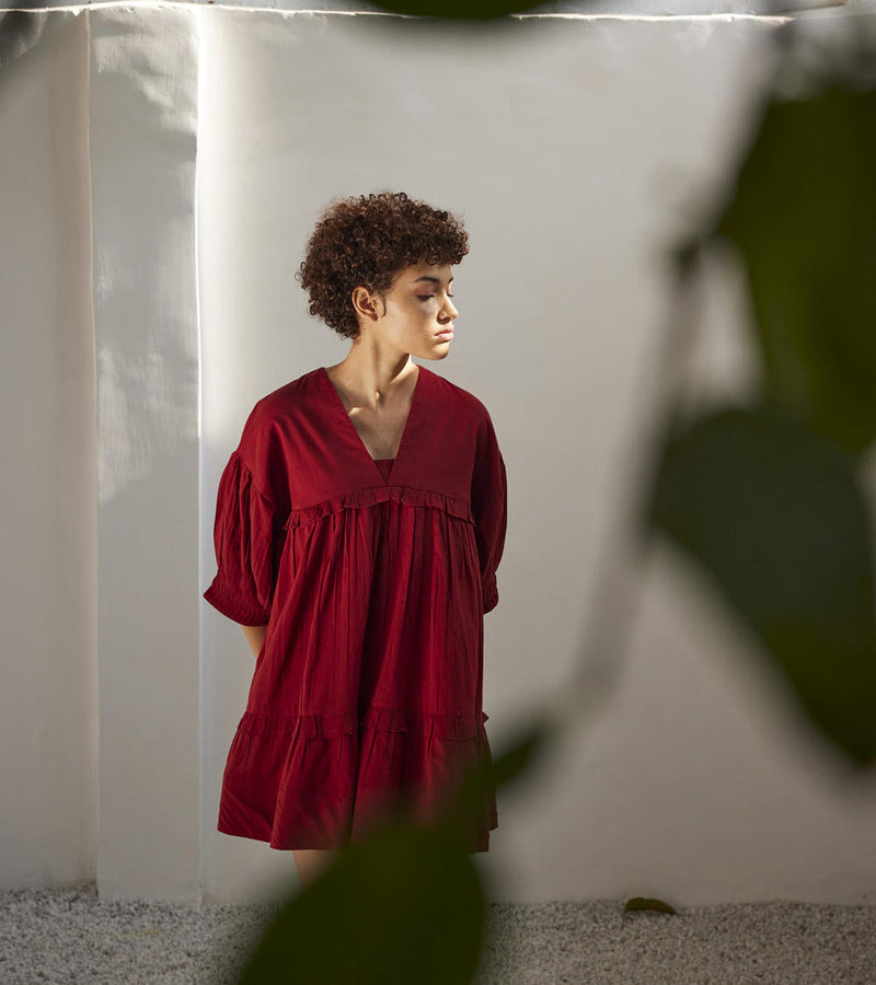 Crimson love dress Dress by Khara Kapas in red for women Worldwide