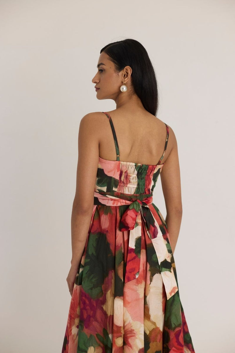 SCARLETT COTTON FRILL DRESS cotton by Yam in multi color for women Worldwide