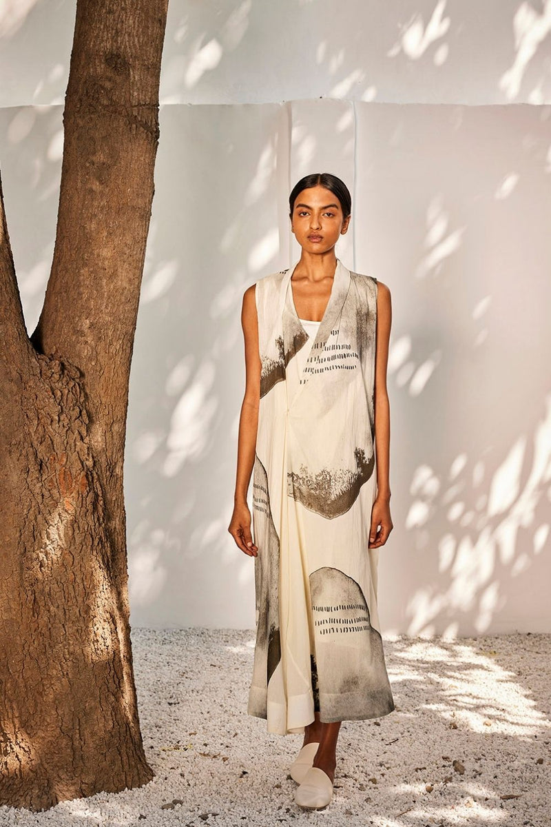 Starry light dress Dress by Khara Kapas in white for women Worldwide