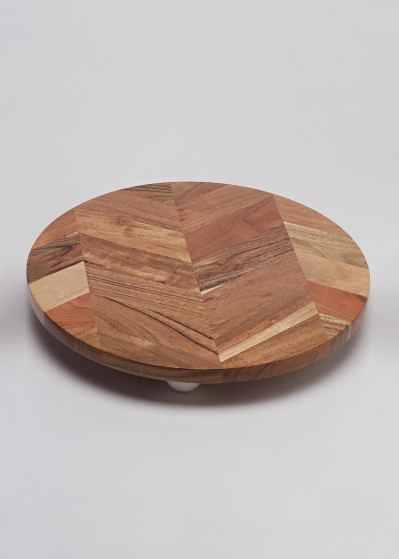 Raised Wooden platter linen by Gado Living for Worldwide