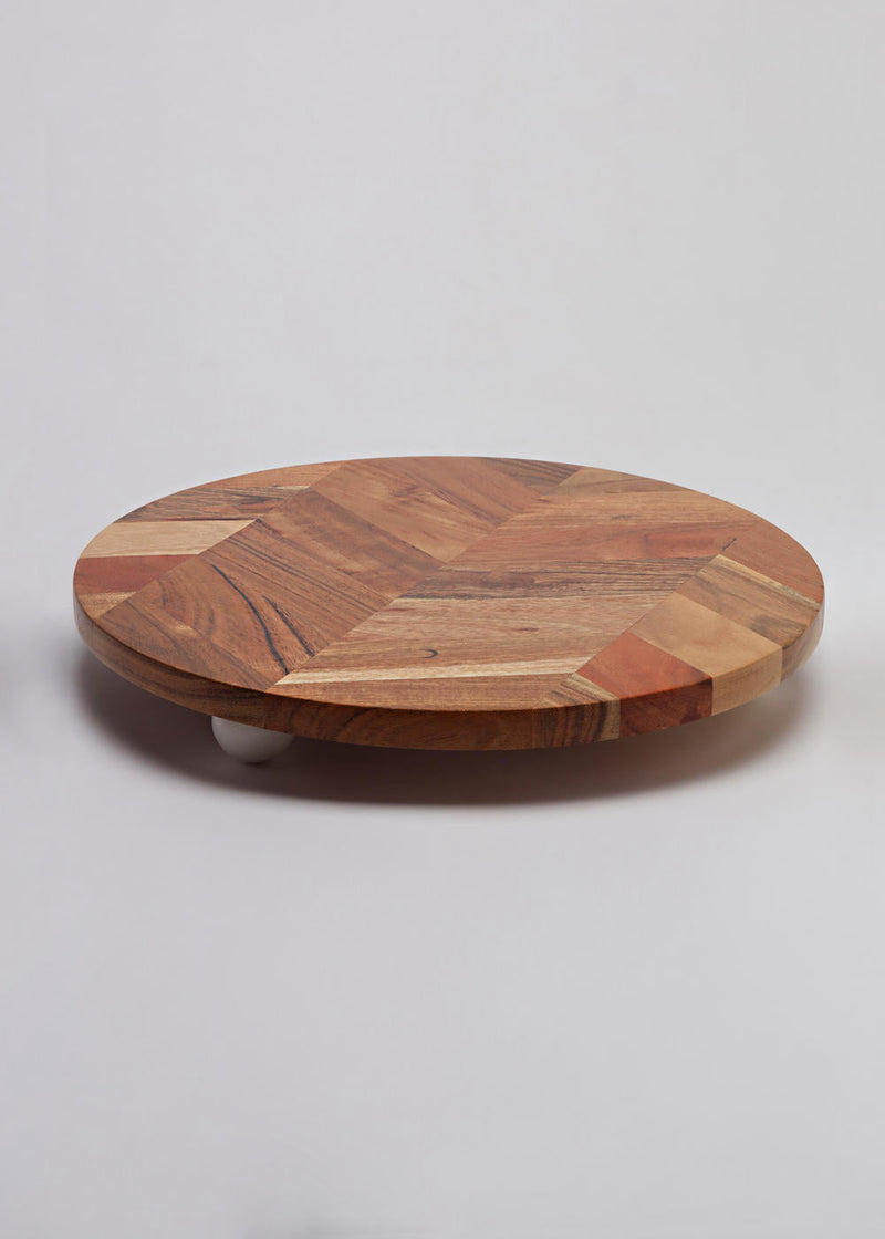 Raised Wooden platter linen by Gado Living for Worldwide