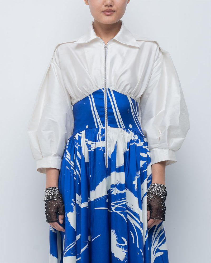 Aiysha Dress viscose by Leh Studios in ivory for women Worldwide