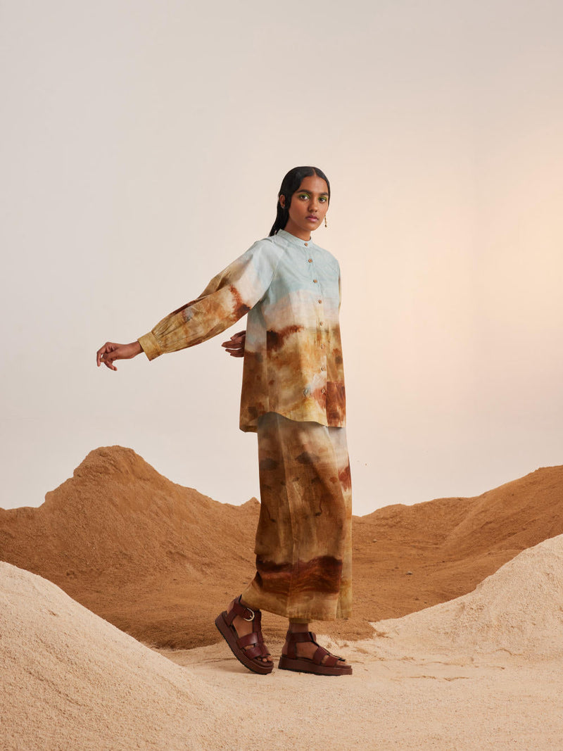 A-Line Shirt-Blotch cotton Top & Tunics,Shirt by CORD for women Worldwide