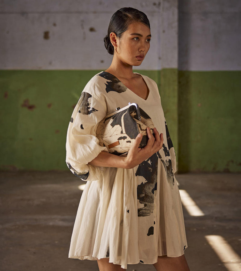 Tequila Sunrise Dress cotton Dresses by Khara Kapas in white for women Worldwide