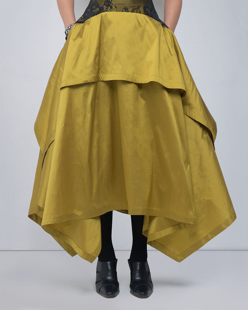 Serra Dress viscose by Leh Studios in black, green for women Worldwide