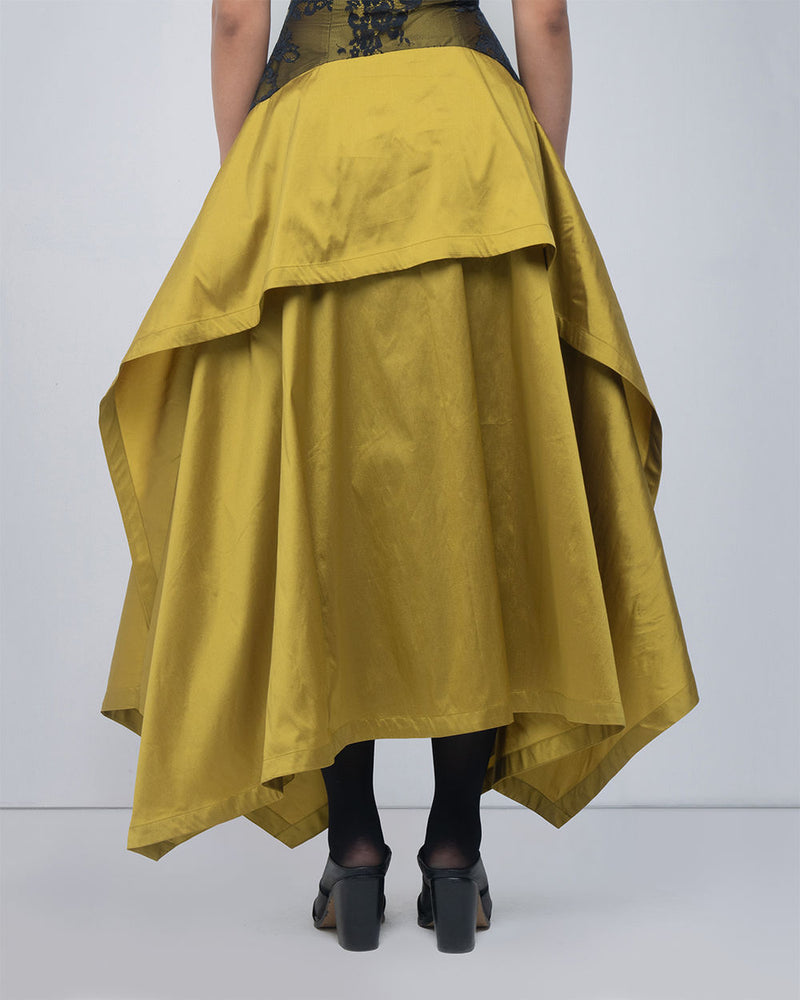 Serra Dress viscose by Leh Studios in black, green for women Worldwide