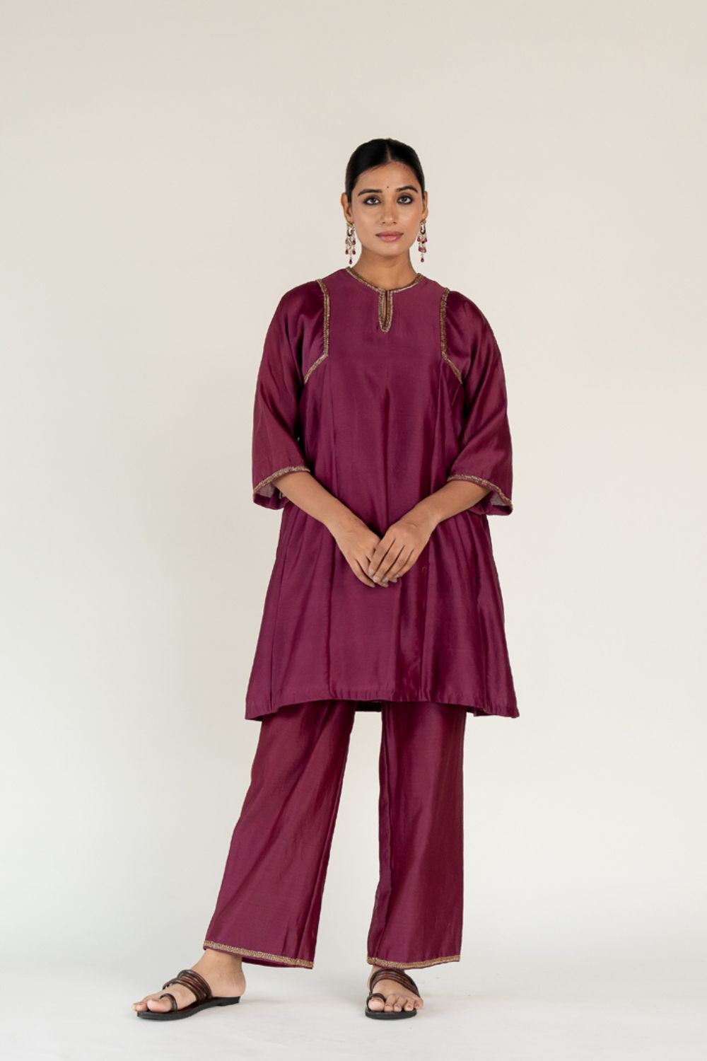 Zainab Kurta Set-Plum