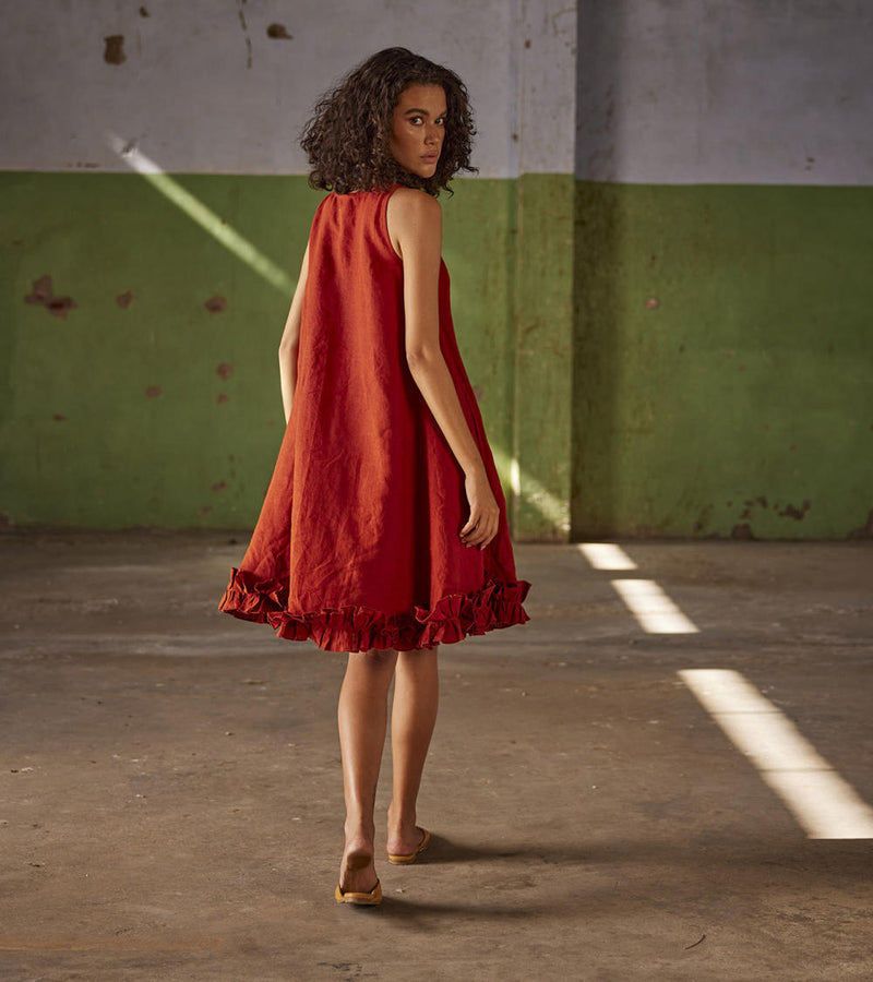 Summer Palette Dress Dresses by Khara Kapas in red for women Worldwide