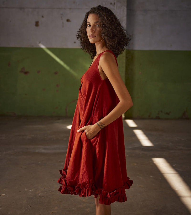Summer Palette Dress Dresses by Khara Kapas in red for women Worldwide