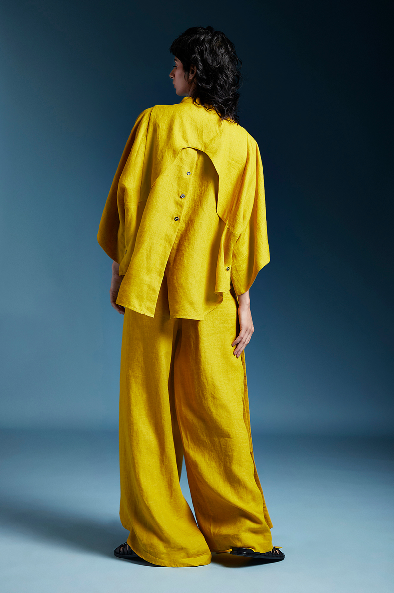 Kiko Shirt-Mustard by Chola in mustard color for women Worldwide