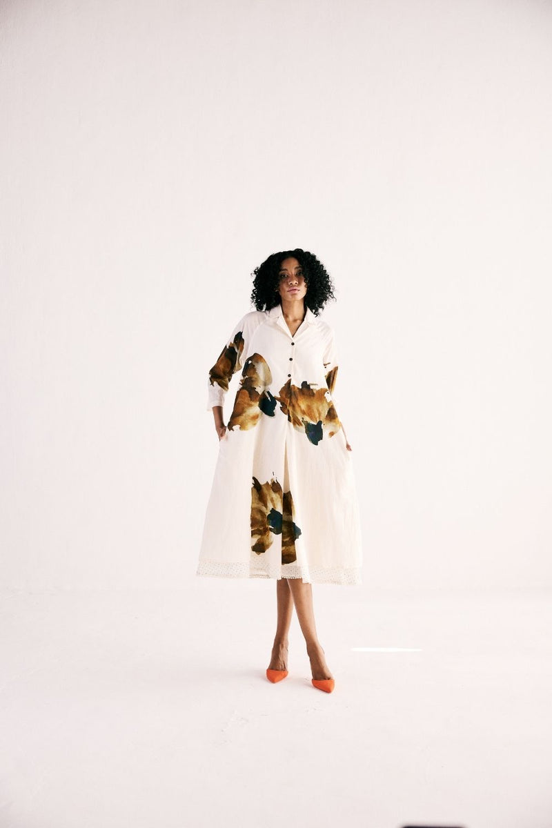 WILD CARNATIONS DRESS cotton by Khara Kapas for women Worldwide