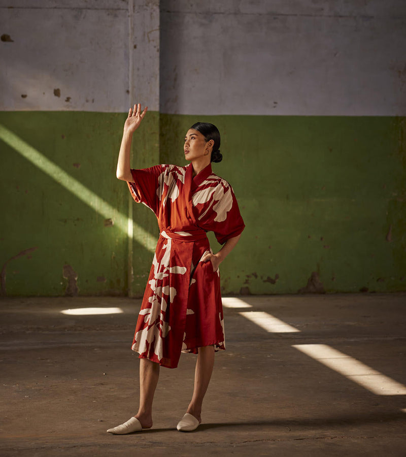 Watermelon Sugar Dress cotton Dresses by Khara Kapas in red for women Worldwide