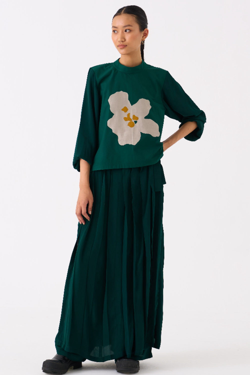 SKIRT PANT -DARK GREEN