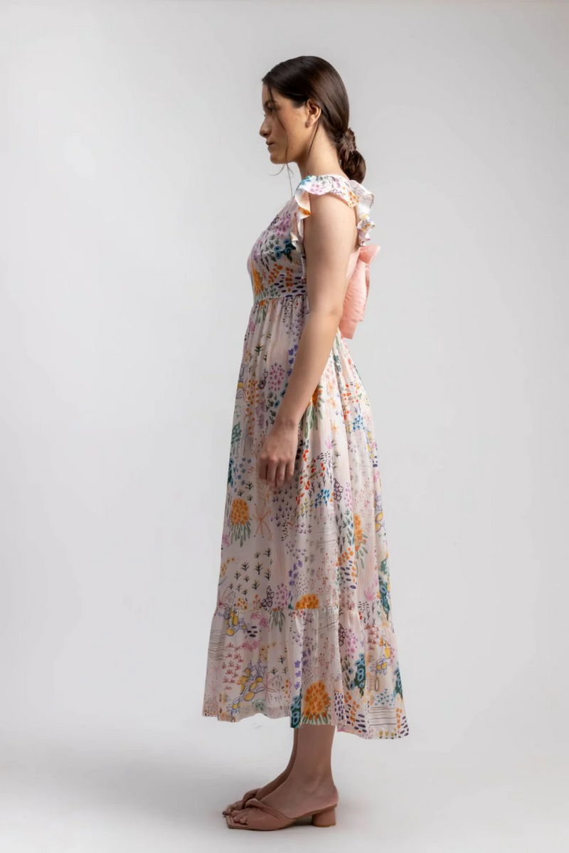 LILY PRINTED DRESS mul by Doodlage in multi color for women Worldwide