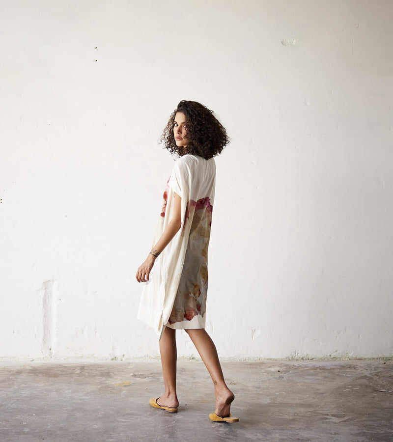 Sea Shells Dress cotton Dresses by Khara Kapas in white for women Worldwide
