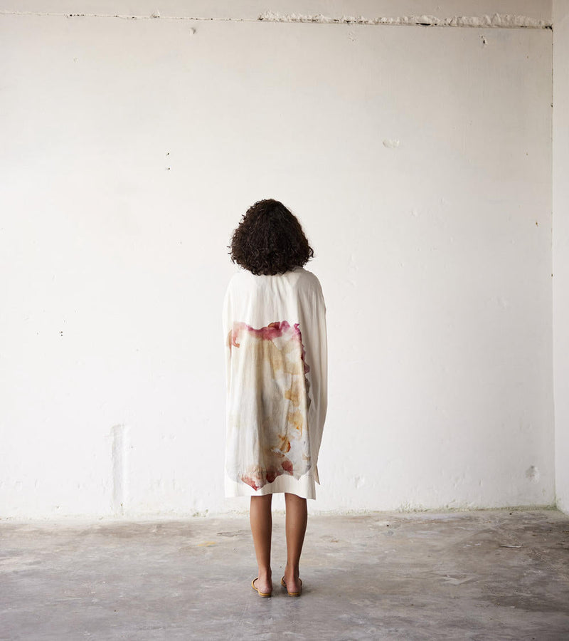 Sea Shells Dress cotton Dresses by Khara Kapas in white for women Worldwide