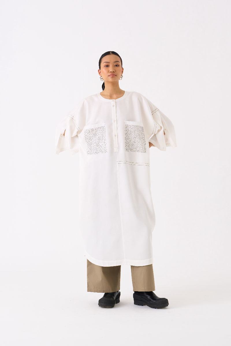 PATCH POCKET TUNIC-IVORY