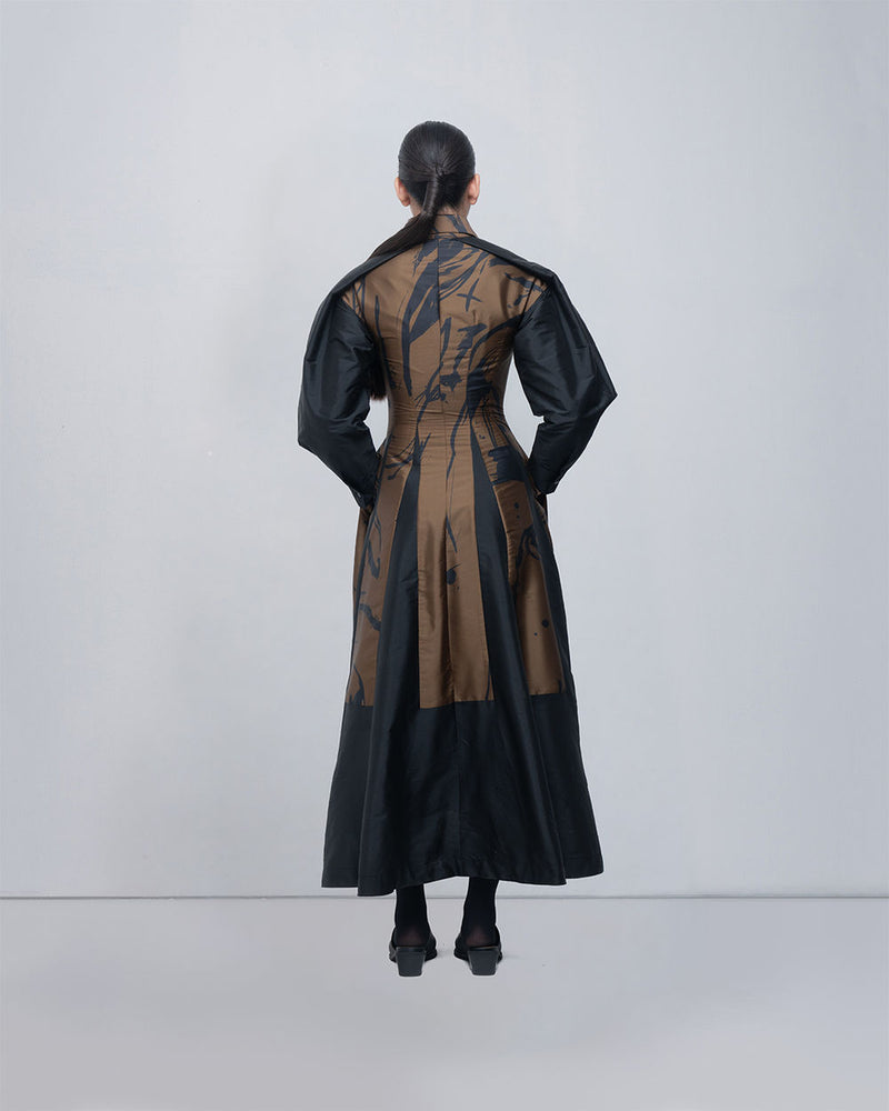 Vera Dress viscose by Leh Studios in olive, black for women Worldwide