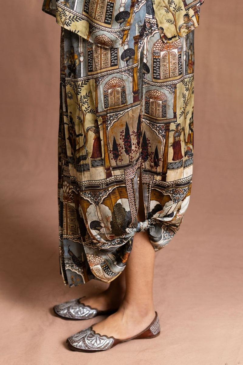 Cape Tunic & Knot Skirt-Moghul Miniature satin by Sabo by Sabina for women Worldwide