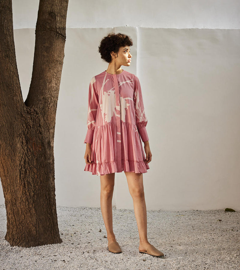 Daffodil dress Dress by Khara Kapas in pink for women Worldwide