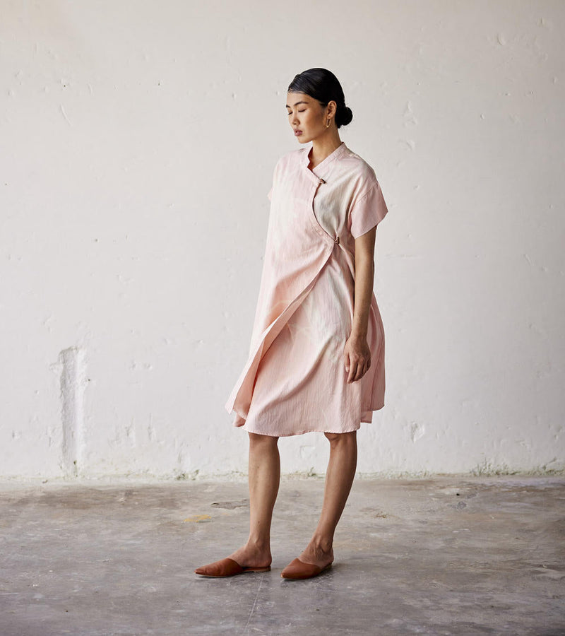 Sun Kissed Dress cotton Dresses by Khara Kapas in pink for women Worldwide