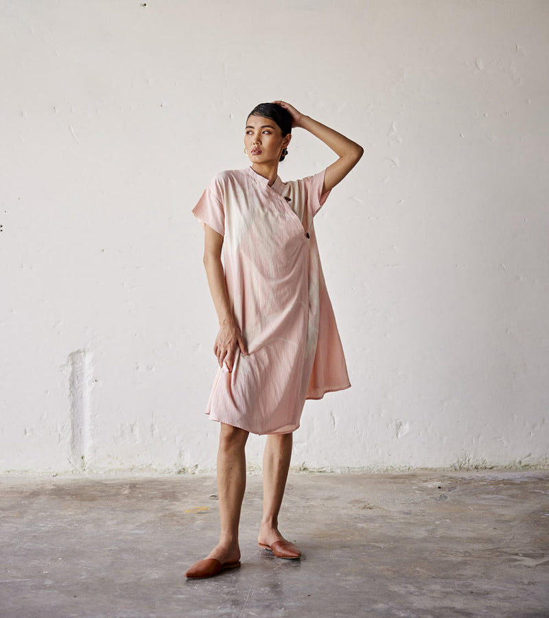 Sun Kissed Dress cotton Dresses by Khara Kapas in pink for women Worldwide